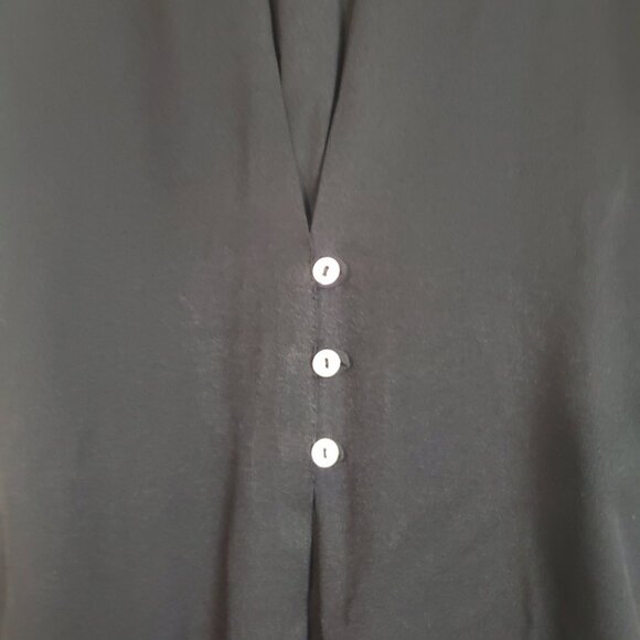 Women's 90s Vintage Top Black 5/6 Sleeveless Goth Grunge Business Casual - Picture 8 of 14